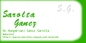 sarolta gancz business card
